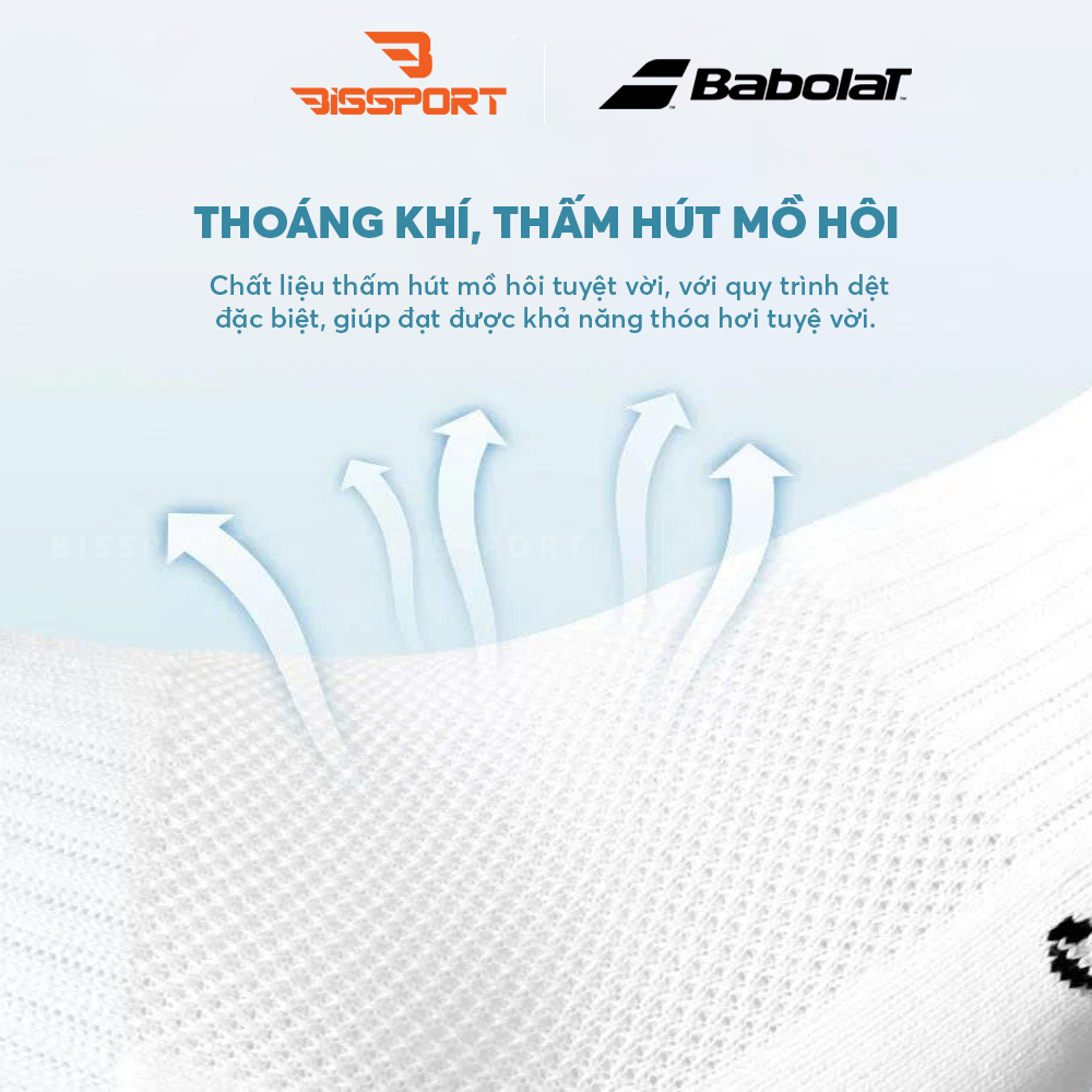 Vớ Thể Thao Pickleball / Tennis Babolat Chính Hãng - Co Giản - Êm Ái - Thoáng Khí - Bền Bỉ - Chống Trượt - Nhẹ